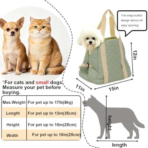 2-in-1 Convertible Pet Carrier & Bed, Soft-Sided Portable Travel Tote with Safety Tether, Pet Car Seat, for Small Dogs & Cats, Soft Plush Inner Lining, Ideal for Car Travel, Shopping - Image 3
