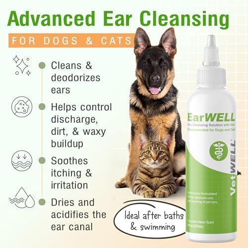 VetWELL Ear Cleaner for Dogs and Cats - Cucumber Melon - 8 oz - Image 2