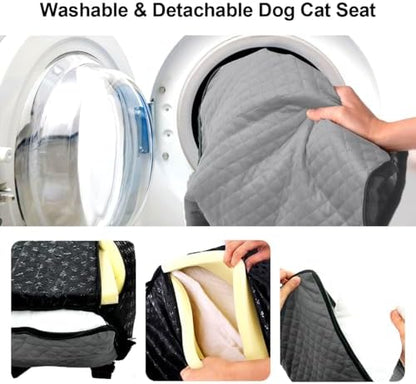 Dog Car Seat for Small Medium Dogs Pet Up to 40 lbs Gray - Image 6