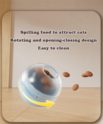 Cat Toys for Indoor Cats, Rocking Treat Dispenser Toy with Leaking Ball & Detachable Feather, Cat Toys Interactive, Kitten Toys, Cat Toy for Boredom Relief, an Interactive Cat Toy (red) - Image 4