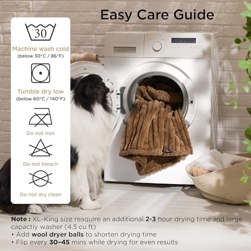 Bedsure ComfyFleece™ Waterproof Blanket for Bed, Twin（60"x80"） Camel Brown - Image 6