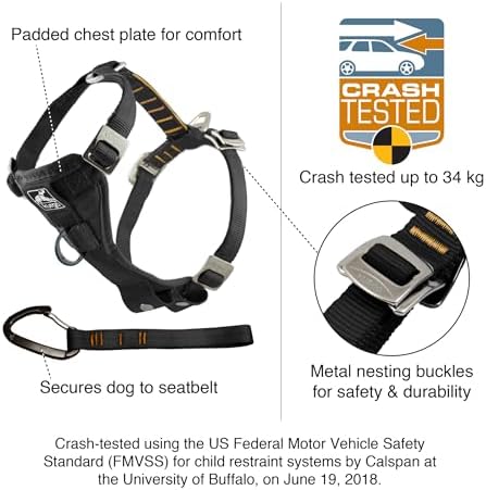 Kurgo Enhanced Strength Tru-Fit Smart Harness, Black, Large - Image 3