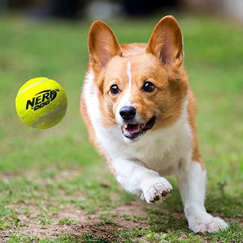 Nerf Dog Large Size Tennis Ball Blaster Dog Toy, Great for Fetch, Hands-Free Reload, Launches up to 50 ft, Single Unit, 20in Blaster with 3 Balls in Mesh Bag, Blue/Orange, Blue, Green and Orange - Image 4