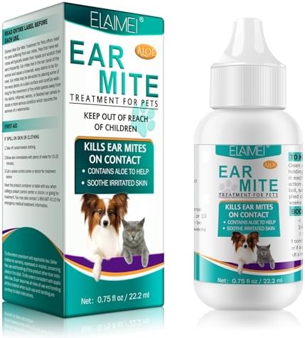Ear Mite Treatment for Dogs & Cat, Ear Mite Medicine Kills Ticks and Ear Mites to Relieve Itchiness,Alleviation Suffering from Ear Mites & Itching and Odours Stinky Stuff for Dogs Ears by resdam