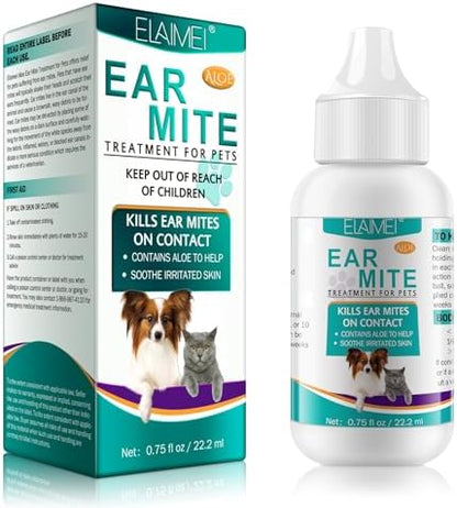 Ear Mite Treatment for Dogs & Cat, Ear Mite Medicine Kills Ticks and Ear Mites to Relieve Itchiness,Alleviation Suffering from Ear Mites & Itching and Odours Stinky Stuff for Dogs Ears by resdam