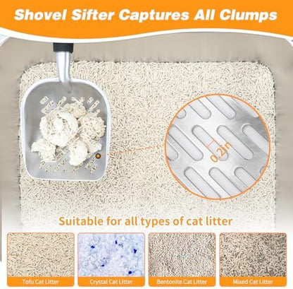 Metal Litter Scoop with Holder, Cat Litter Scooper and Caddy Set - Image 4