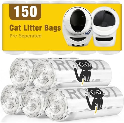 Litter Box Liners 150 Count for Litter R.o.bot 3/4/5-25.2 x 23.6 IN by Decalare