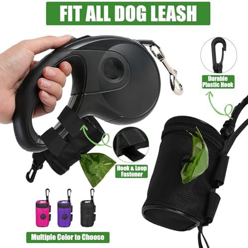 Dog Waste Bag Dispenser Dogs Poop Bag Holder Pet Leash Accessory Walking - Image 5