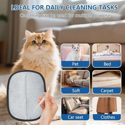 2 Packs 5-Finger Pet Hair Removal Glove,Remover Tool for Dogs Cats - Image 3