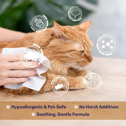 Papilion Pet Wipes for Dogs & Cats, Gentle Grooming & Cleaning Wipes, Safe for Paws, Coat & Face for Daily Use, Paraben-Free, Extra Large All-Purpose Wipes, Flip-Top Pack, 300 Count - Image 4