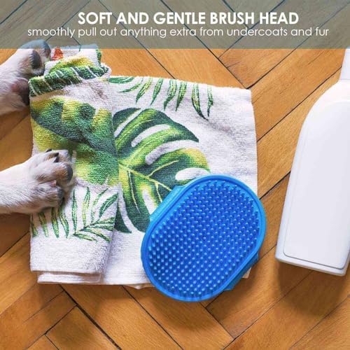 2 Pack Dog Grooming Brush, Premium Soft Silicone Pet Bath Brushes with Adjustable Handle, Shampoo Soothing Comb for Wet Dry Long Short Haired Dogs & Cats Massaging, Deshedding - Image 6