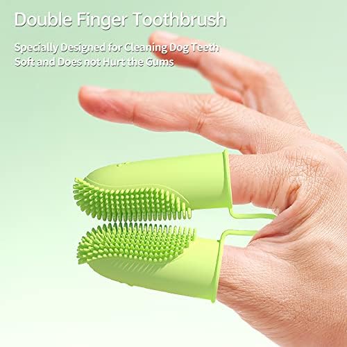 3 Pack Finger Toothbrush Kit for Easy Teeth Cleaning, Double-Finger Toothbrush Dental Care for Puppies, Cats and Small Pets - Image 5