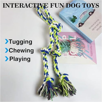 Rope Toy for Dogs，Large Dog Rope Toys for Aggressive Chewers, Heavy Duty Dog Toys for Large Medium Breed, Indestructible Tough Chew Toys Tug of War Dog Toy Cotton Rope for Teeth Cleaning - Image 7