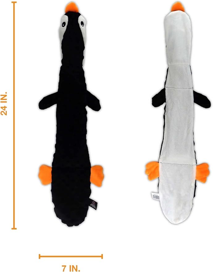 Bow Wow Pet Squeaky Penguin Dog Toy - Tug, Fetch & Teasing Toy - 24 Inches