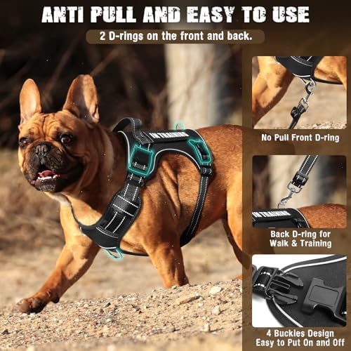 Tactical Dog Harness and Leash Set Small Sized Dog+10 Dog Patches - Image 3