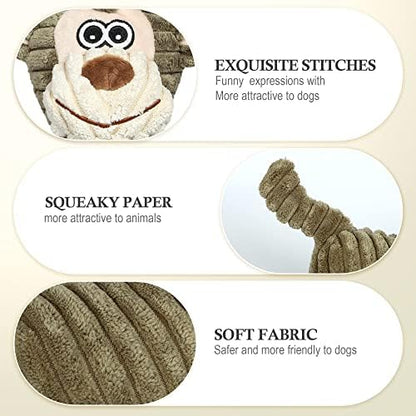 BUYPOW Dog Toys for Large Dog - Plush Squeaky Medium & Small Dog Toys - Stuffed Animals Puppy Toys - Funny Cute Dog Toys for Dog Birthday Presents (Monkey) - Image 2