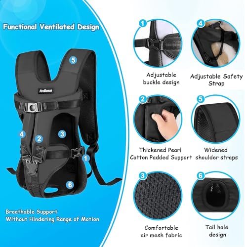 PetBonus Dog Front Carrier Backpacks, Legs Out Easy-fit Puppy Chest Carrier - Image 2