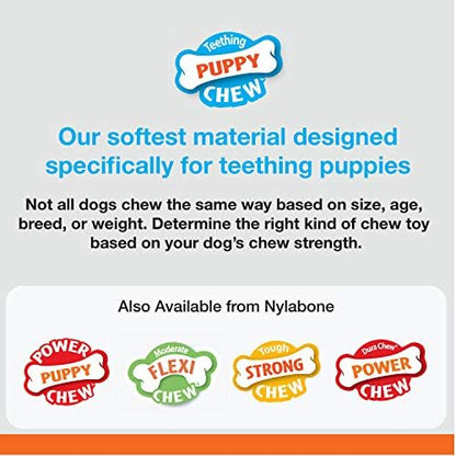 Nylabone Puppy Chew Teething Bone Dog Chew Toy, Chicken Flavor, Small - Image 3