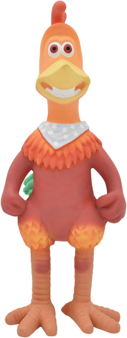 Multipet Chicken Run Rocky Latex Dog Toy - Durable Squeaky Toy for All Dogs - Easy-to-Clean Latex Squeaky Toys - for Cuddling, Chewing & Playing (10")