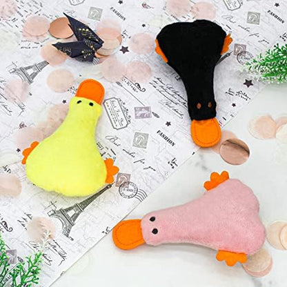 Andiker Cat Catnip Toys, 3Pcs Cat Interactive Toys for Indoor Cats, Soft Plush Kitten Kitten Toys with Crinkle Paper for Relieve Stress, Reduce Boredom, Teething (Duck) - Image 5