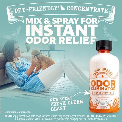 Angry Orange Pet Odor Eliminator Concentrate for Cat Urine and Smells - Fresh Scent - 8 oz (Makes 128 oz of Cleaner) - Image 2