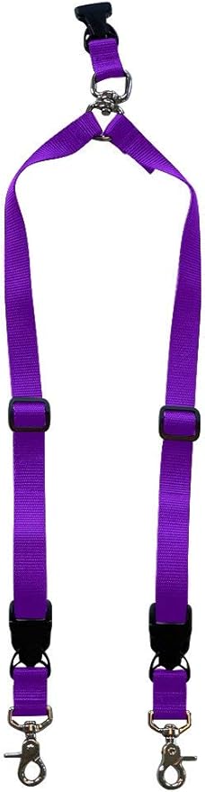 The Buddy System Accessories for Our Dog Leashes Made in USA (Double Buddy, Regular Dog Purple)
