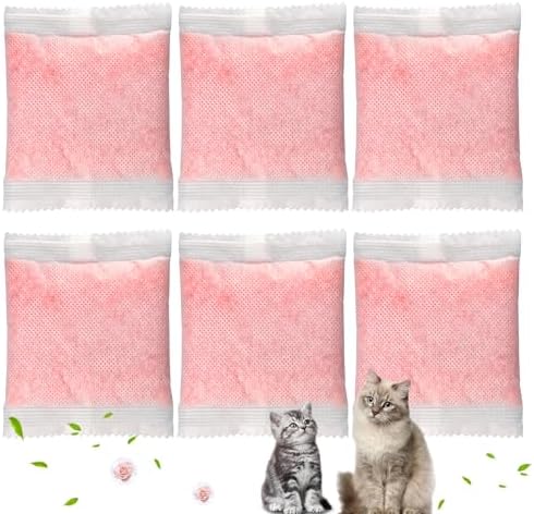 6 Pack Cat Litter Odor Eliminator Refills - Compatible with Whisker OdorTrap Pod, for Litter Robot 4 Filter Pocket & Litter Robot 3 Drawer, Keep Home Fresh by ALSAILISUO