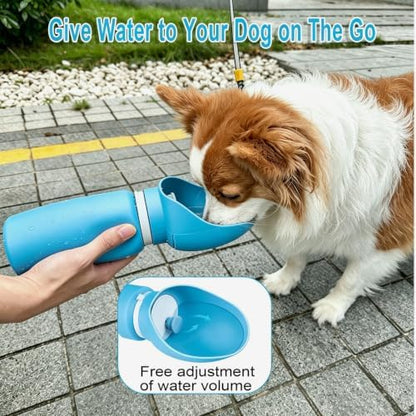 Dog Water Bottle Portable, Large Wide-Mouth Drinking Bowl (Blue) - Image 4