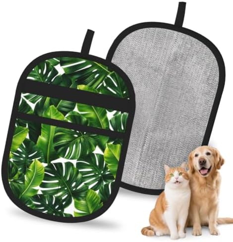 Tropical Leaf Pet Hair Removal Glove Brush Pet Hair Remover Tool for Carpet by Unknown