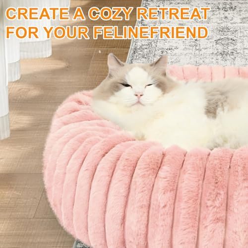 Washable Large Dog Bed,Fluffy Puppy Kitten Beds for Small Dogs(Pink,XL) - Image 5