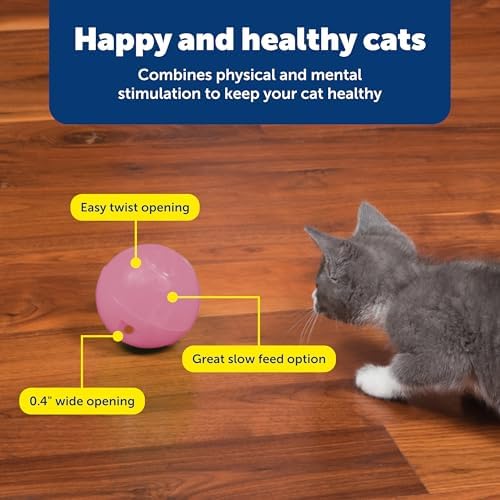PetSafe Slimcat Feeder Ball Cat Toy, Pink, 1 Count (Pack of 6) - Image 4