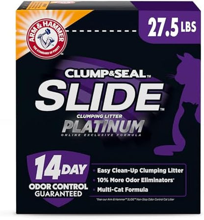 ARM & HAMMER Slide Platinum Easy Clean-Up Clumping Cat Litter, 27.5 Lbs by ARMHAMMER