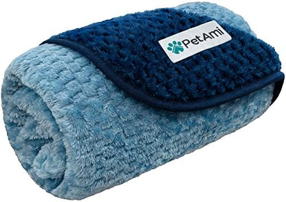PetAmi Waterproof Dog Blanket, Leakproof Puppy Blanket, 24x32 Navy Blue by PetAmi