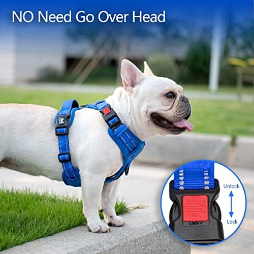 PoyPet No Pull Dog Harness, Reflective Vest with 2 Leash Clips & Handle - Image 2
