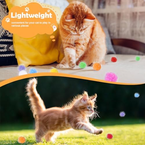 DF DUALFERV 30 Pcs Cat Pom Pom Balls, 1.5 Inch Multicolor - Image 6