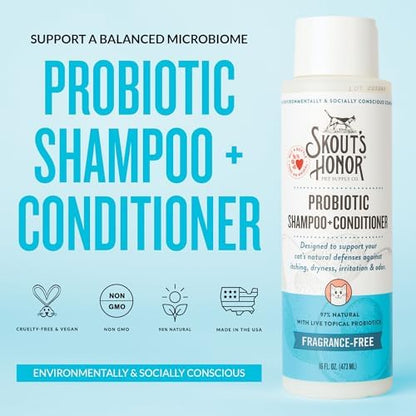 SKOUT'S HONOR Probiotic Cat Shampoo and Conditioner, 16 oz - Image 3