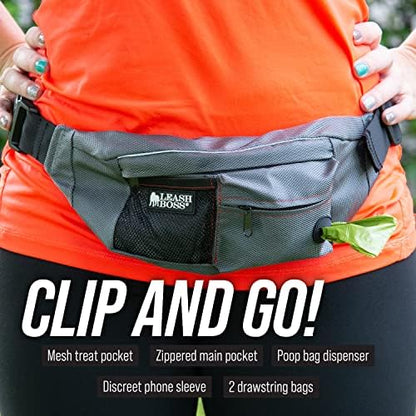 Leash Boss Dog Treat Pouch for Training | Training Treat Pouches for Pet Training | Treat Bag for Dog Training | Portable Kibble Snack Container for Pets | Fanny Pack Waist Belt Transport On The Go - Image 2