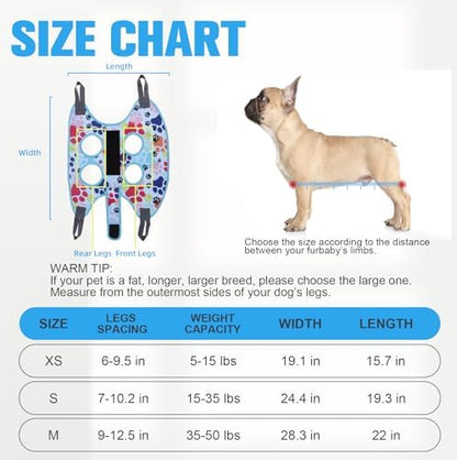 PAWCHIE Dog Grooming Hammock Harness for Dogs & Cats with Pet Nail Clipper Trimmer - Cat Hanger Sling for Trimming Clipping Nails- Dog Hammock Restraint Bag for Small Medium Large Dog, Blue XS - Image 6
