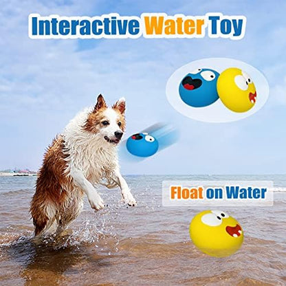 HOLYSTEED 3.3" Latex Squeaky Dog Toy for Large Dog, Medium Breed, Flat Ball - Image 6