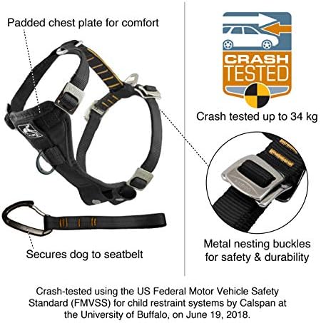 Kurgo Enhanced Strength Tru-Fit Smart Harness, Black, Extra Small - Image 2