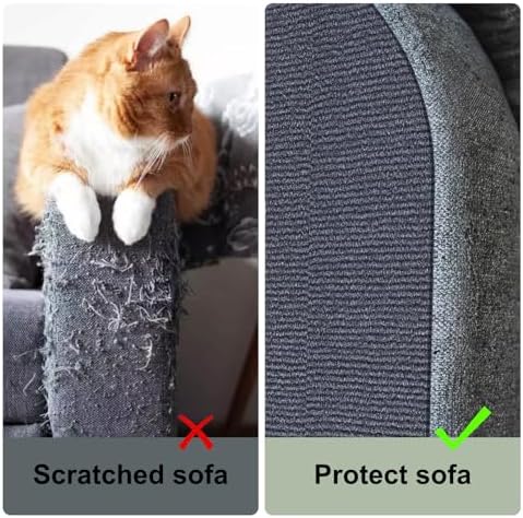 SREBAY Cat Scratch Couch Furniture Protector, Self-Adhesive Scratch Pad - Image 3