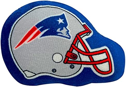 BEST PLUSH CAT TOY: NFL NEW ENGLAND PATRIOTS Complete Set of 3 piece Cat Toys filled with Fresh Catnip. Includes: 1 Helmet Cat Toy, 1 Football Cat Toy with Feathers & 1 Beer Bottle all with Team LOGOS - Image 3