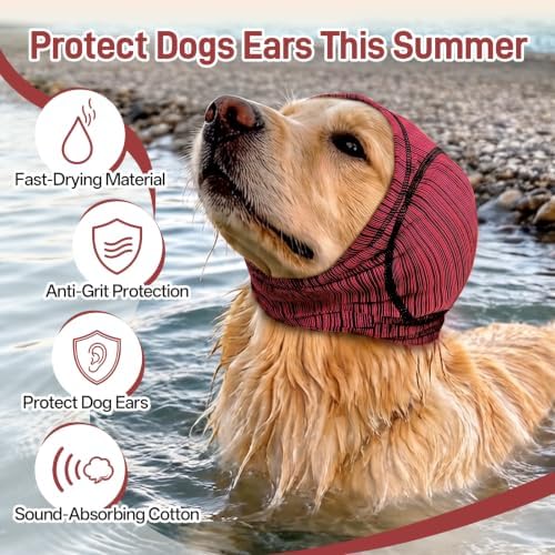 Dog Ear Muffs Noise Protection,Ear Cover with Dog Calming Head Wrap - Image 2