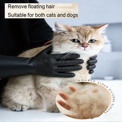 YOFANG 22" Long Sleeve Pet Grooming Bathing Gloves Waterproof - Image 4