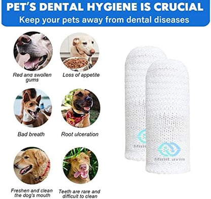 Pet Toothbrush for Small to Large Dogs Cats,Soft High Grade Finger Toothbrush,Teeth Oral Cleaning,Dental Care, 1 Set for Two Fingers White (12) - Image 3