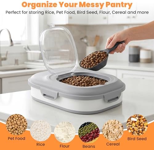 28 Lbs Dog Food Storage Container, Collapsible Cat Food Container - Image 5