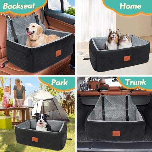 NEEZUKAR Dog Car Seat for Large Medium Size Dogs, Pet Car Seat Under 55 lbs - Image 6