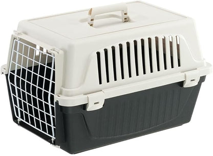 Ferplast Cat Carrier Small Dog Carrier, Secure, Practical, Easy to Clean, Durable Pet Dog/Cat Travel Box Cage up to 5 Kg. 48 x 32.5 x h 29 cm. Black
