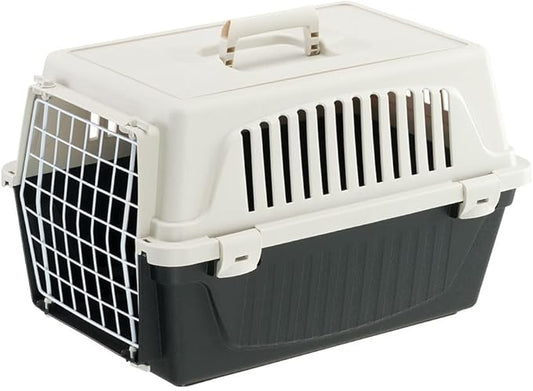 Ferplast Cat Carrier Small Dog Carrier, Secure, Practical, Easy to Clean, Durable Pet Dog/Cat Travel Box Cage up to 5 Kg. 48 x 32.5 x h 29 cm. Black