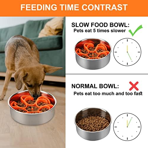Dog Slow Feeder Bowls Silicone Spiral Pet Food Feeder Insert to Slow Eating - Image 2